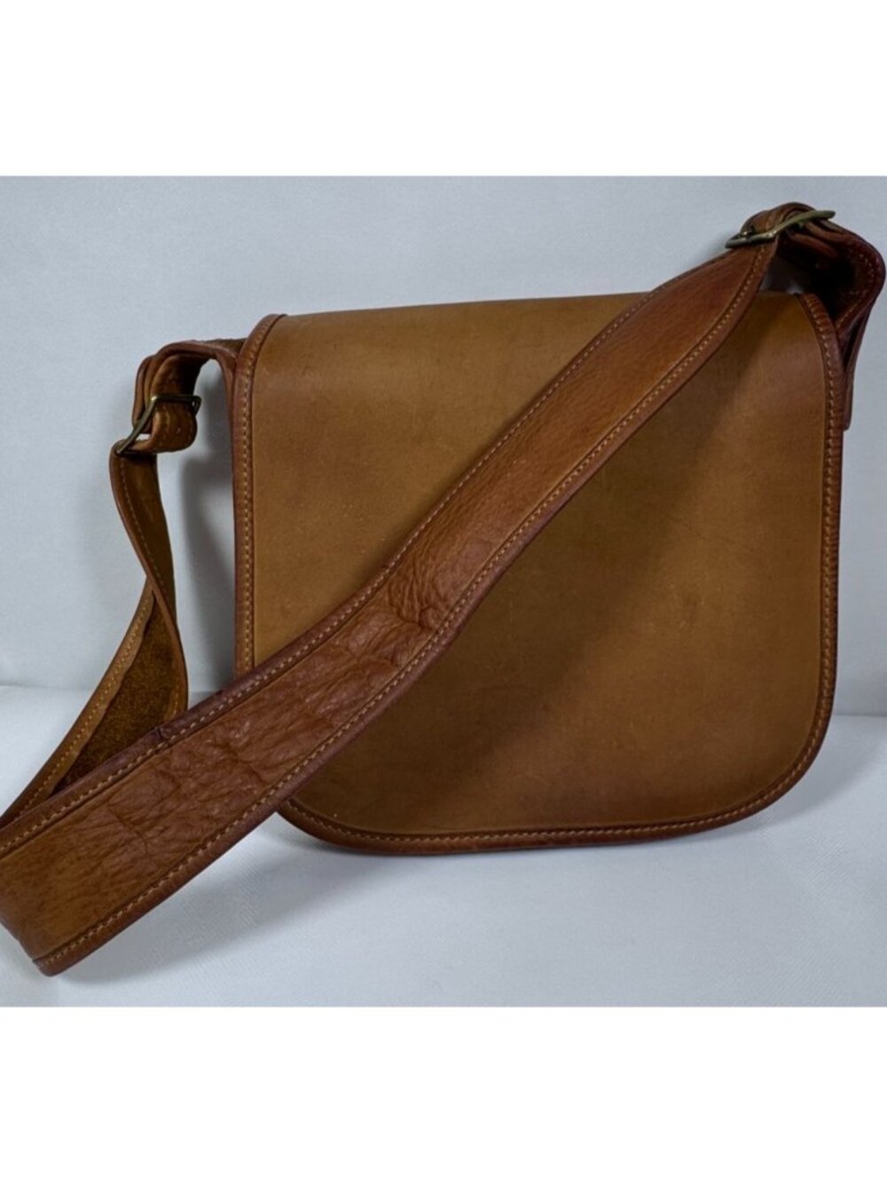 Vintage Coach Courier Pouch Classic Shoulder Bag Leather Saddle NYC Creed 1970s